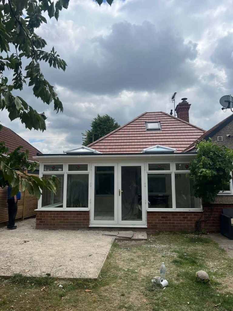 This is a photo of a hipped roof on a bungalow that has just had roof repairs carried out. Works carried out by Foots Cray Roofing Repairs